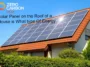 Solar panel on the roof of a house is what type of energy?