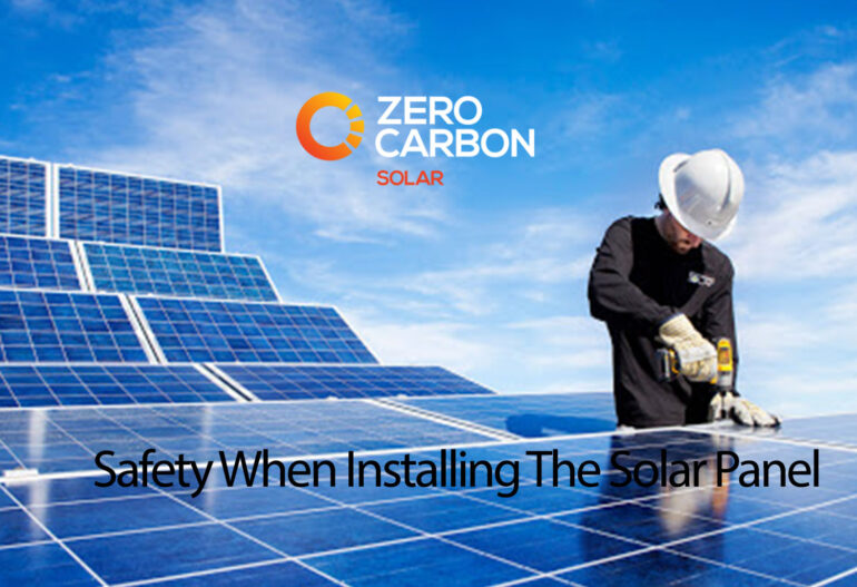 Safety when installing the solar panel