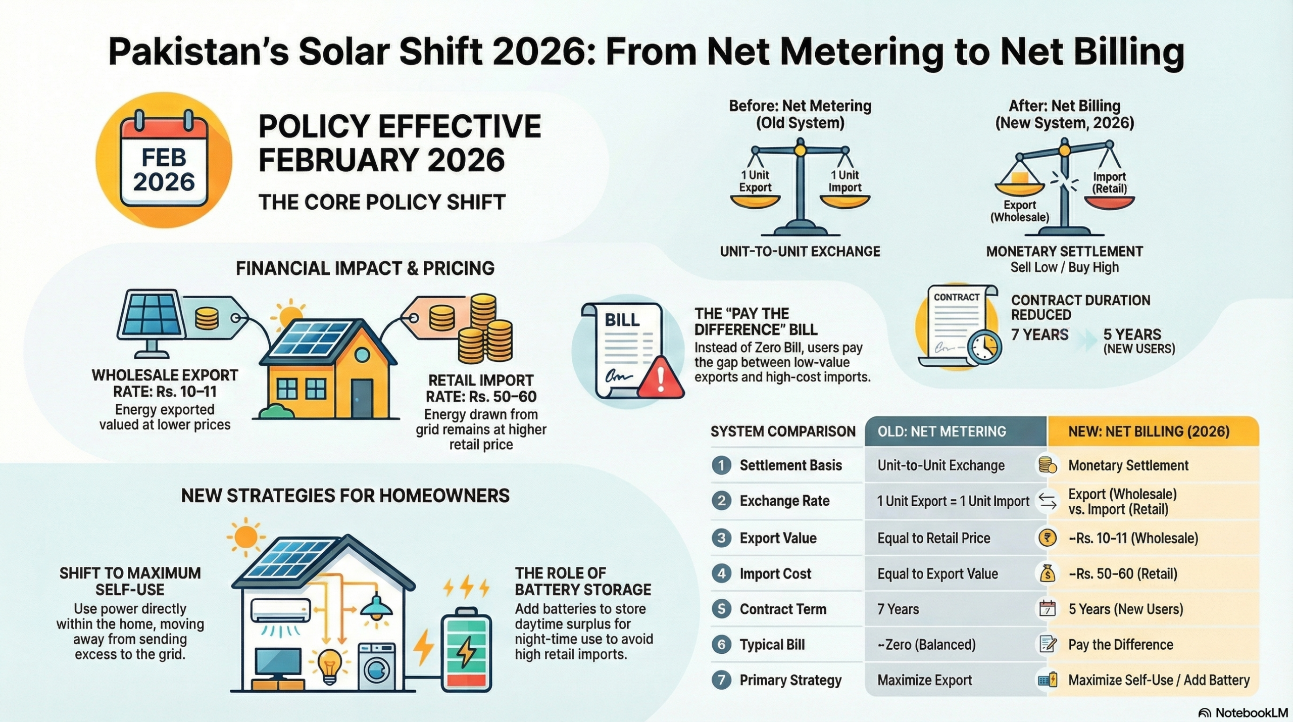 Net Metering to Net Billing